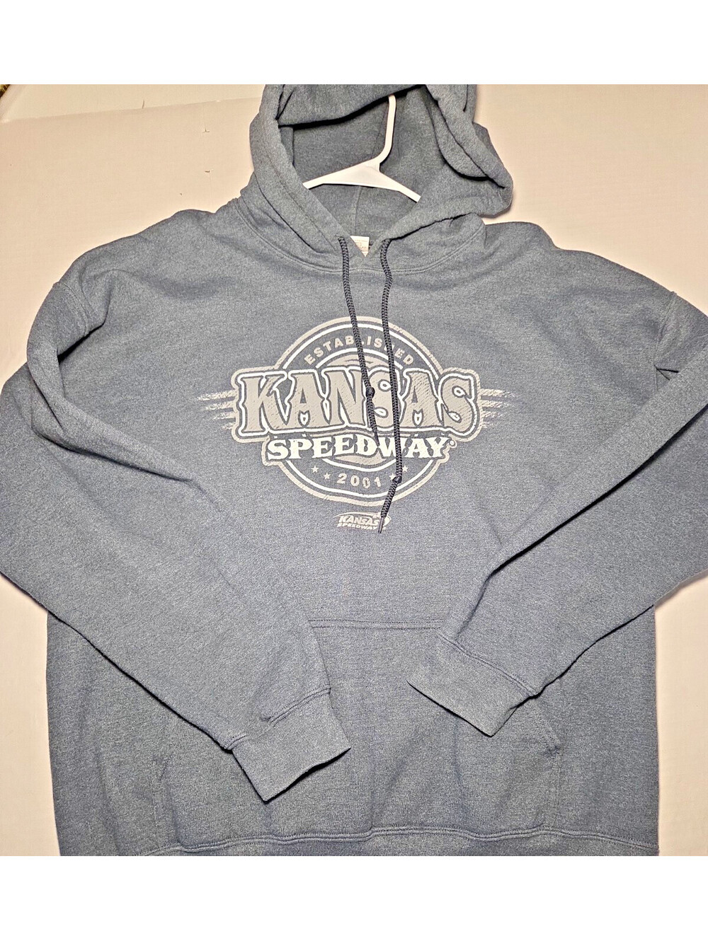Kansas Speedway Hoodie Mens XL Gray NASCAR Racing Pullover Sweatshirt